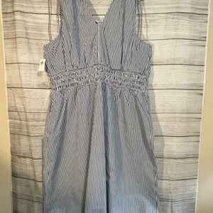 Old Navy Linen blend summer dress with shoulder tie accents XXL NWT